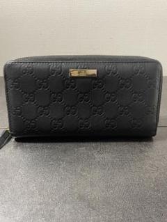 【美品】 GUCCI グッチ シマレザーロングウォレット 224183 ブラウン 極美品】GUCCI グッチ 長財布 ラウンドファスナー ジップ