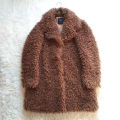 美品✨　ZARA ザラ　テディベアコート　ボア　プードル　ブラウン　M相当 2025年最新】zara プードル コートの人気アイテム - メルカリ