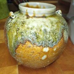 骨董品 アンティーク 焼物 陶器 壺 約20cm 花瓶 花器 置物 窯焼 骨董品 アンティーク 焼物 陶器 壺 約20cm 花瓶 花器 置物 窯焼