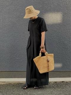 Halfsleeve Tuck Dress トゥデイフル ブラック