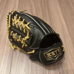 新品 未使用 ZETT PRO MODEL 軟式グローブ 黒 左用 軟式グローブ ウイニングロードシリーズ オールラウンド用