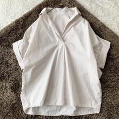 plage プラージュ 抜け襟オーバーシャツフル スキッパー ストライプ Plage - plage プラージュ 抜け襟オーバーシャツフル スキッパー
