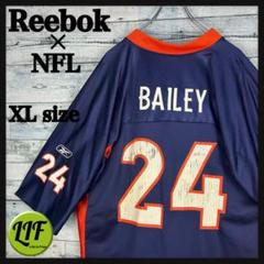 リーボック NFL プリントチームロゴブロンコス アメフトゲームシャツ 5255