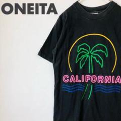 2566 90s シングルステッチ　オニータ　ロゴ　半袖　Tシャツ　黒