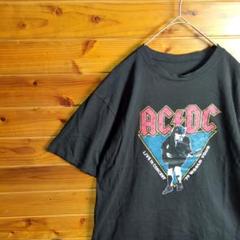 AC/DC　エーシー・ディーシー　半袖Tシャツ　黒　ロックバンド　L　カジュアル
