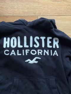 HOLLISTER ホリスター ロゴ入り フード付きパーカー ブラック フーディのサムネイル