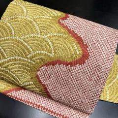 4-73 名古屋帯 九寸 美品 正絹 着物 名古屋仕立て 絞り