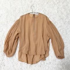 美品✨ENFOLD エンフォルド ギャザー バルーンスリーブ ブラウス オレンジ
