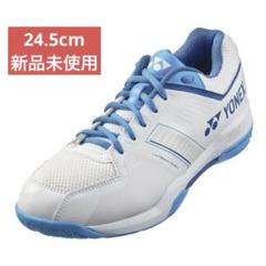 24.5㎝　バドミントンシューズ　ホワイト/ブルー　新品未使用　YONEXのサムネイル