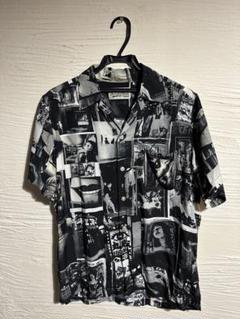 希少　WACKO MARIA 森山大道　半袖シャツ ブラック/ホワイト WACKO MARIA ワコマリア 18SS 森山大道 HAWAIIAN SHIRT TYPE-3