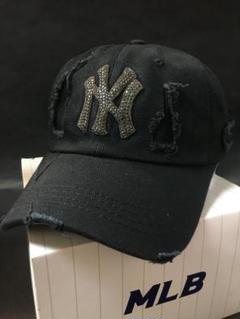 MLB2000s栗原社製 レザーキャップ　NY メジャーリーグベースボール牛革 MLB2000s栗原社製 レザーキャップNY メジャーリーグベースボール牛革