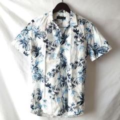 ZARA シャツ 総柄 半袖 ザラ アロハ ハワイアン ヤシの木 MAN