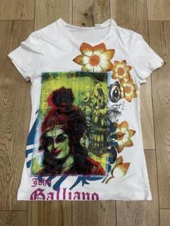 ジョンガリアーノ刺繍デコラタンクTシャツ