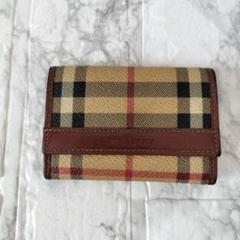 極美品✨BURBERRY 名刺入れ　ブラウン　本革　ノバチェック 専用】【未使用/付属品完備】バーバリー カードケース 名刺入れ