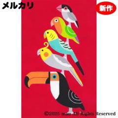 文鳥のラブレター　油絵　原画　ミニ絵画　オリジナル 文鳥のラブレター油絵原画ミニ絵画オリジナル