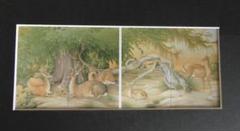 榊原紫峰、【奈良の森】、希少な大判額装用画集より、美品、日本人画家 榊原紫峰、【奈良の森】、希少な大判額装用画集より、美品、日本