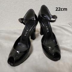 極美品 DIANA エナメルブラック オープントゥ ハイヒール 24サイズ 極美品】DIANA ブラック オープントゥヒール サンダル 22 - メルカリ