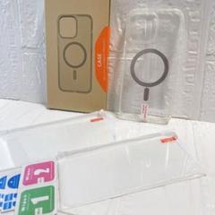 iPhone 14Pro MAX ケース クリア ガラスフィルム2枚