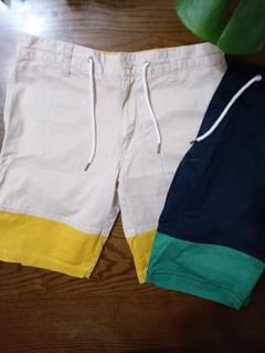 ベージュ ネイビー ショートパンツ 2枚セット