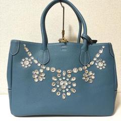 極美品　極希少　A.D.M.J スワロフスキー ハンドバッグ　ビジュー　かご 極美品 極希少 A.D.M.J スワロフスキー ハンドバッグ ビジュー かごΩ