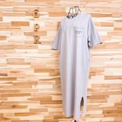 【マンハッタンポーテージ】オーバーサイズ ロング Tシャツ ワンピース グレー