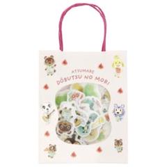 あつまれ どうぶつの森 ピンク ペーパーバッグ入シール サンスター文具