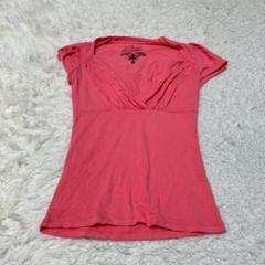 【レディース】/ピンク/Vネック/トップス/伸縮/ストレッチ