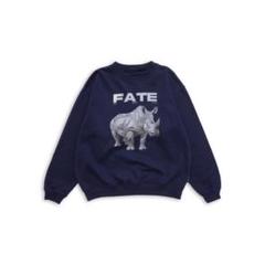 古着サイ 動物 スウェット ネイビー サイズL*ST184