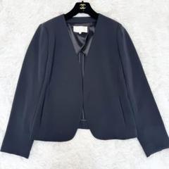 24年モデル 現行品 自由区 トリアセダブルクロスノーカラー ジャケット 40 セットアップ対応・洗える】トリアセダブルクロスノーカラー