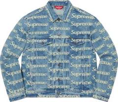 Supreme frayed logos Trucker Jacket