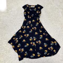 shinzoneシンゾーン　花柄　ロング　ワンピース　フレンチスリーブ