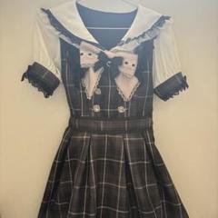 リズリサ◆黒◆チェック◆超！レア◆セーラー★ワンピースー◆ワンピース リズリサ◇黒◇チェック◇超！レア◇セーラー☆ワンピースー
