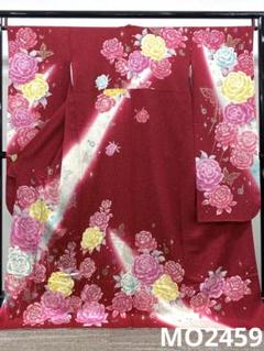 振袖 豪華 銀通し 刺繍 銀彩 紋意匠 薔薇 大輪 身丈173cm