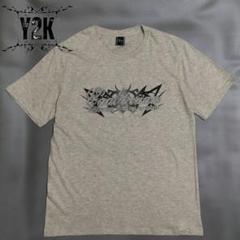 y2k 古着 ラメ 英字 霜降り Tシャツ 平成 グランジ ギャル男 メンズXL