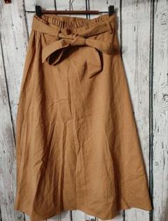 【GU】美品✨スカート　フレア　ブラウン　膝下丈　Mサイズ　秋春物