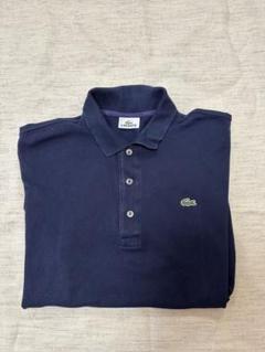 【希少デザイン】ラコステ ティップライン 鹿子 半袖ポロシャツ サイズ5 ブルー ms-sanshin_lacoste0401