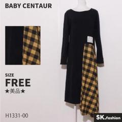 ★美品★ BABY CENTAUR ワンピース　ロング丈　長袖　切り替え　韓国