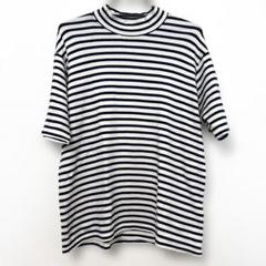 ANATOMICA モックネック ボーダーTシャツ