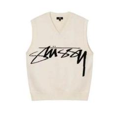 STUSSY グラフィックニットベスト ブラック/ホワイトJJJ m52582144143_1.jpg?1711425955