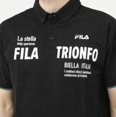 FILA　フィラ 半袖機能ポロシャツ ストレッチカノコポロシャツブラック　Lのサムネイル