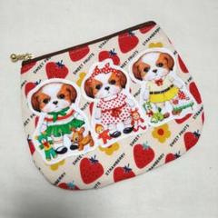 お値下げ中☆コヤンイサムチョン☆ぺたんこミニポーチ　ななめいちご赤　アンコちゃん