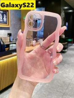 GalaxyS22 ウェーブ なみなみ　可愛いケース　Galaxyケース ピンクのサムネイル