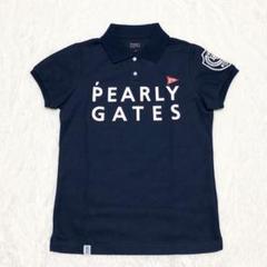 【代引可】 新品未使用タグ付き♪PEARLY GATES 0 ネイビー 30周年ポロシャツ レディースウェア