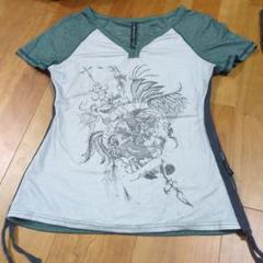 オッズオン OZZCROCE ジッパー付きゴシック系 半袖 カットソー シャツ OZZON JAPAN / OZZCROCE