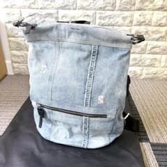 美品☆ DIESEL ディーゼル デニム 巾着 リュック バックパック