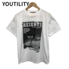 YOUTILITY カリフォルニア プリント Tシャツ　丸首　ストリート系　半袖