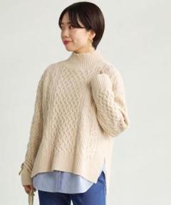 グリーンレーベル SCハミルトンウール アラン柄ハイネック