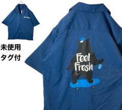 未使用タグ付きスケボークマさんビッグプリントシャツストレッチ素材3Lサイズ