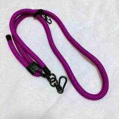 スマホショルダー ストラップ 肩掛け 斜め掛け パープルストライプ 60cm