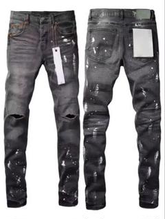クラッシュデニム US UKドリル レザーパンツ AMIRI trapster ダメージスキニー クラッシュデニム 海外 ラッパー UK US ドリル
